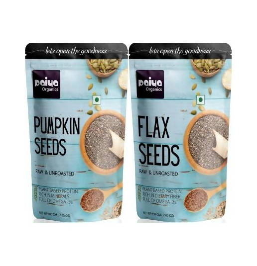 Paiya Organics Pumpkin Seeds + Flax Seeds Combo