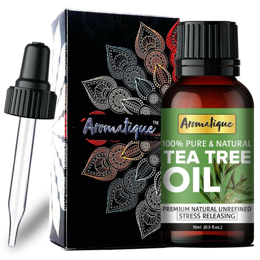 Aromatique Tea Tree Essential Oil for Skin Acne, Hair