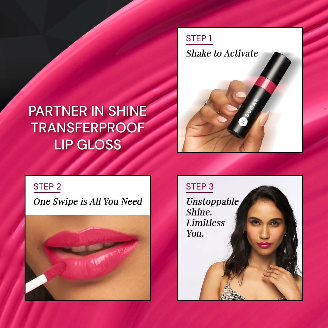 Sugar Cosmetics Partner In Shine Transferproof Lip Gloss - 12 Crimson Cognac