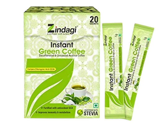 Buy Zindagi Instant Green Coffee Powder Sachets from DrMediCart