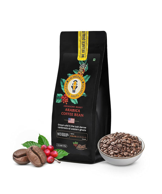 Buy LocoKerala Western Ghats American Roast Arabica Whole Bean Coffee from DrMediCart