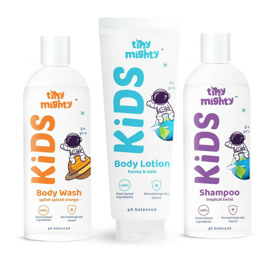 Tiny Mighty Kids Shampoo, Body Wash And Body Lotion Combo