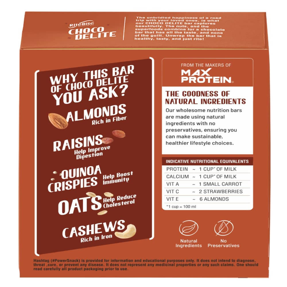 RiteBite Max Protein Choco Delite Energy Nutrition Bar