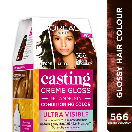 Buy L'Oreal Paris Casting Creme Gloss Ultra Visible Conditioning Hair Color - 566 Cherry Burgundy from DrMediCart, Ship from India to USA