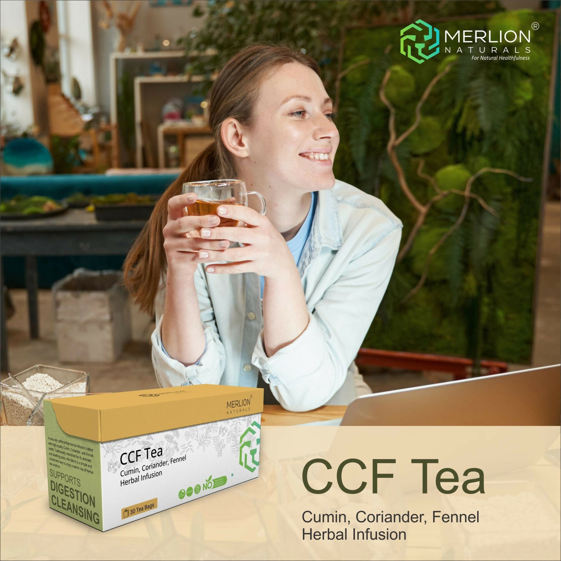 Merlion Naturals CCF Tea (Cumin, Coriander and Fennel Tea Bag)