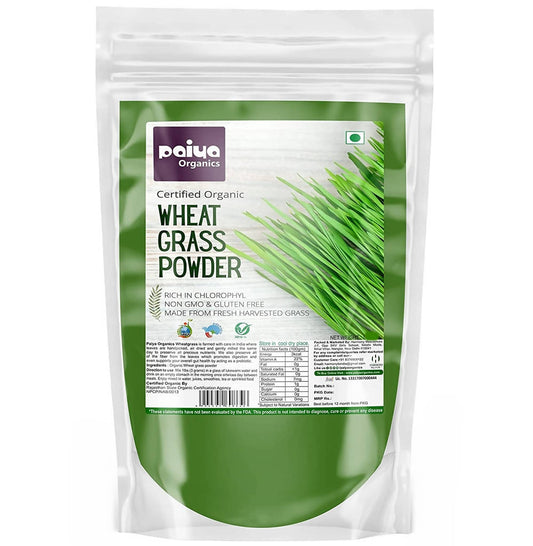 Paiya Organics Certified Organic Wheat Grass Powder