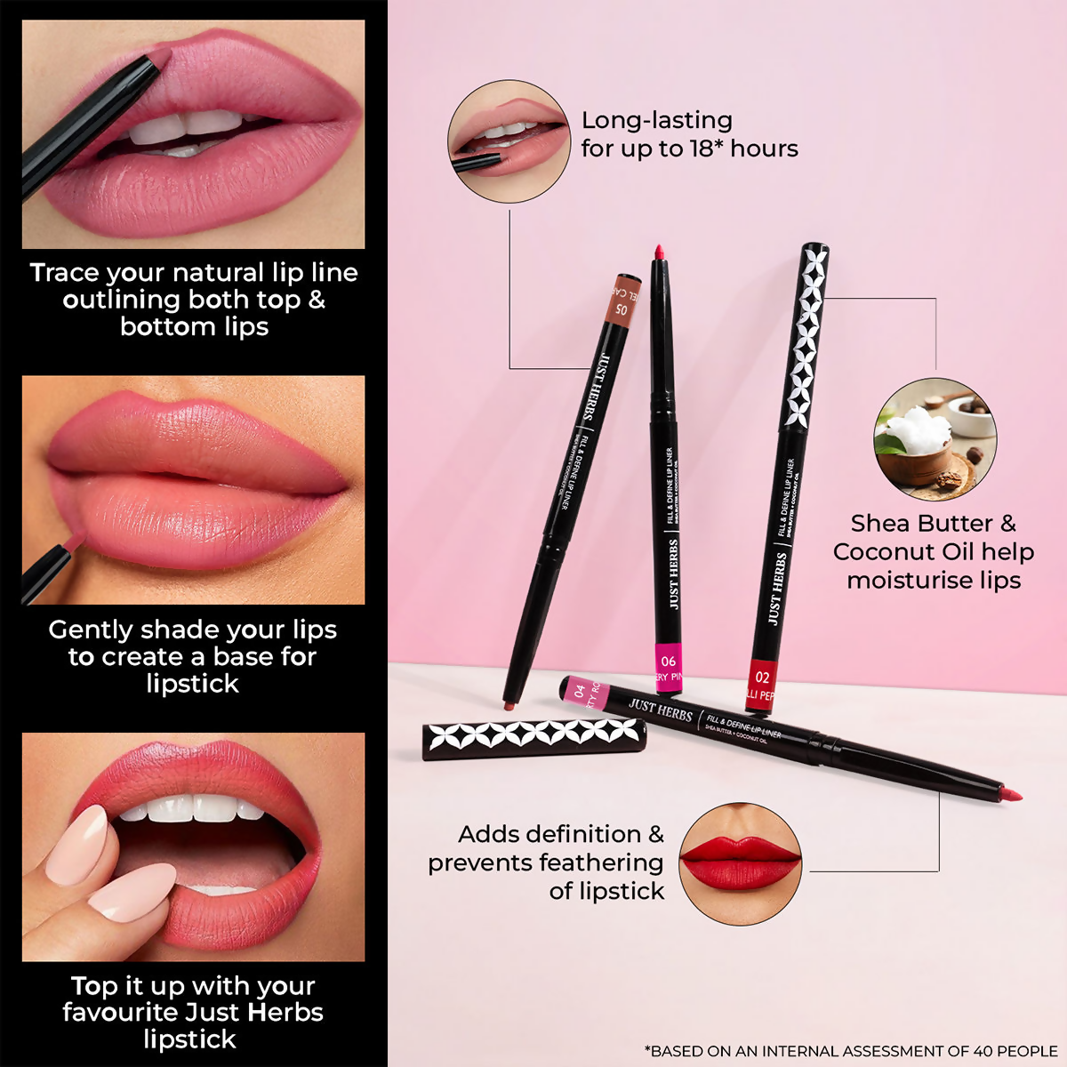 Just Herbs Fill & Define Lip Liner - Dirty Rose