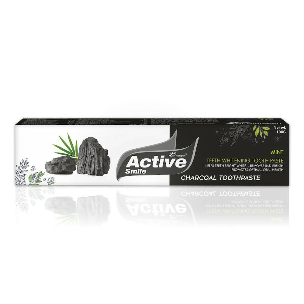 Dr. Morepen Active Smile Charcoal Toothpaste for Teeth Whitening & Bad Breath Removal
