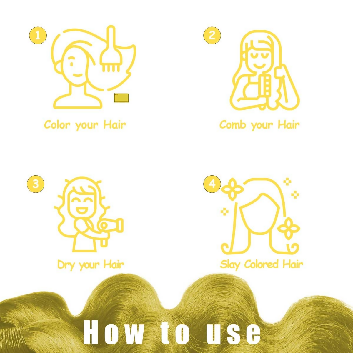 The Wellness Shop Yellow Temporary Hair Color - Drmedicart