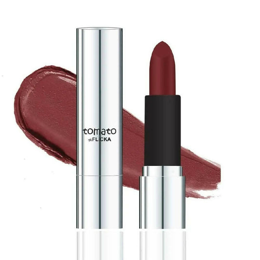 Buy Flicka Tomato Maroon Matte Finish Lipstick Shade 14 from DrMediCart, Ship from India to USA