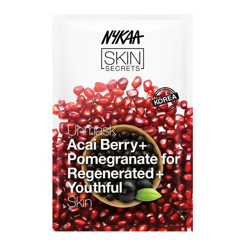 Nykaa Skin Secrets Exotic Indulgence Acai Berry + Pomegranate Sheet Mask For Youthful Skin - Drmedicart