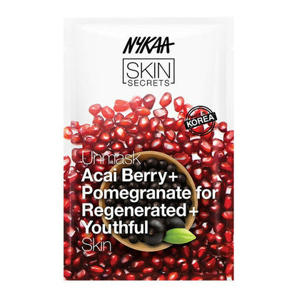 Nykaa Skin Secrets Exotic Indulgence Acai Berry + Pomegranate Sheet Mask For Youthful Skin - Drmedicart