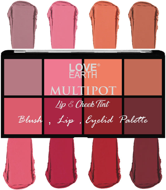 Buy Love Earth Blush, Lips, Eyelid Palette With Richness Of Jojoba Oil And Vitamin E from DrMediCart, Ship from India to USA
