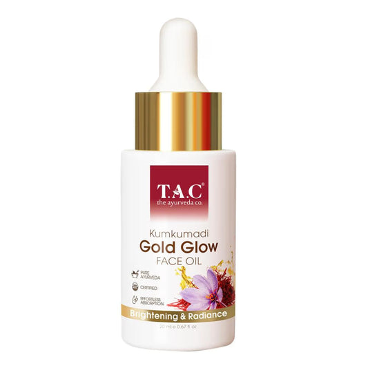 TAC - The Ayurveda Co. 100% Pure Kumkumadi Gold Glow Face Oil For Glowing, Youthful & Radiant Skin