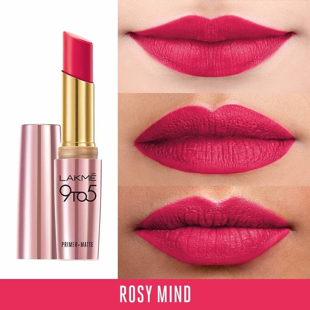 Lakme 9 to 5 Primer with Matte Lip Color - Rosy Mind - DrMediCart