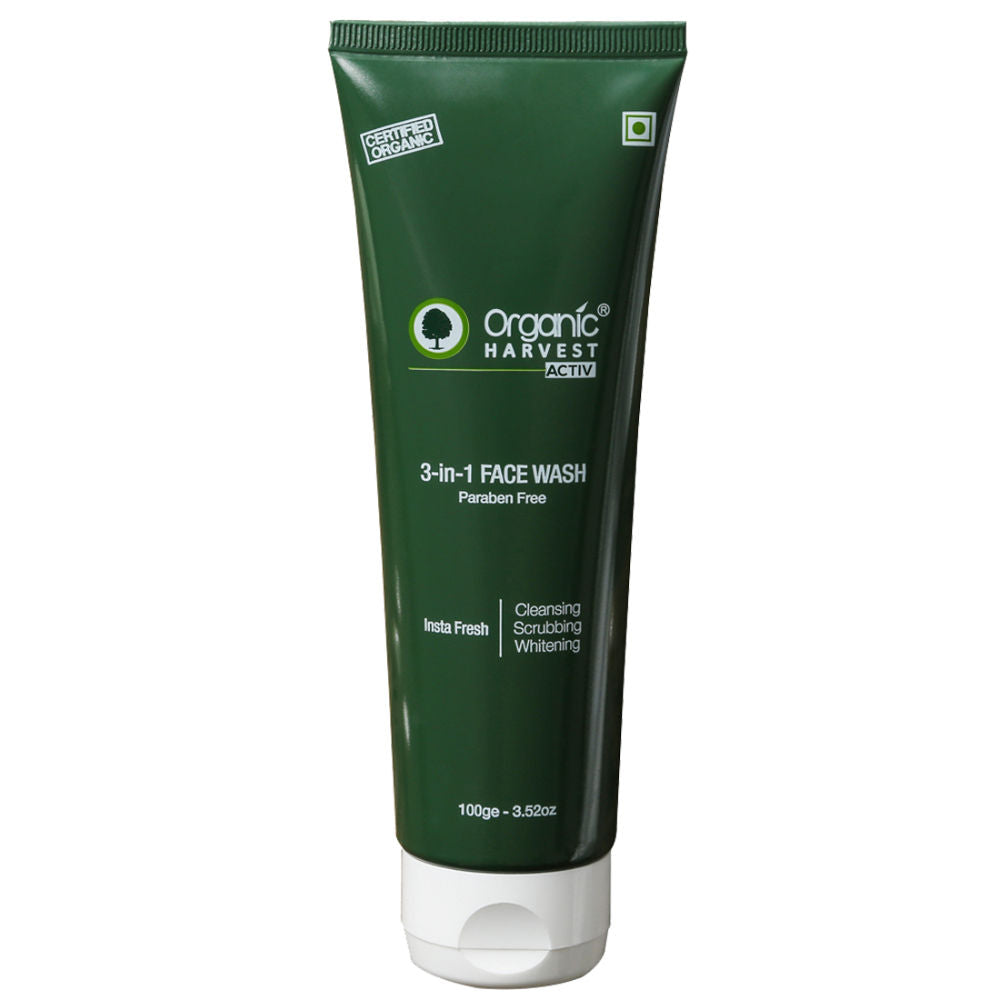 organic harvest 3 in 1 face wash paraben free buy in usa