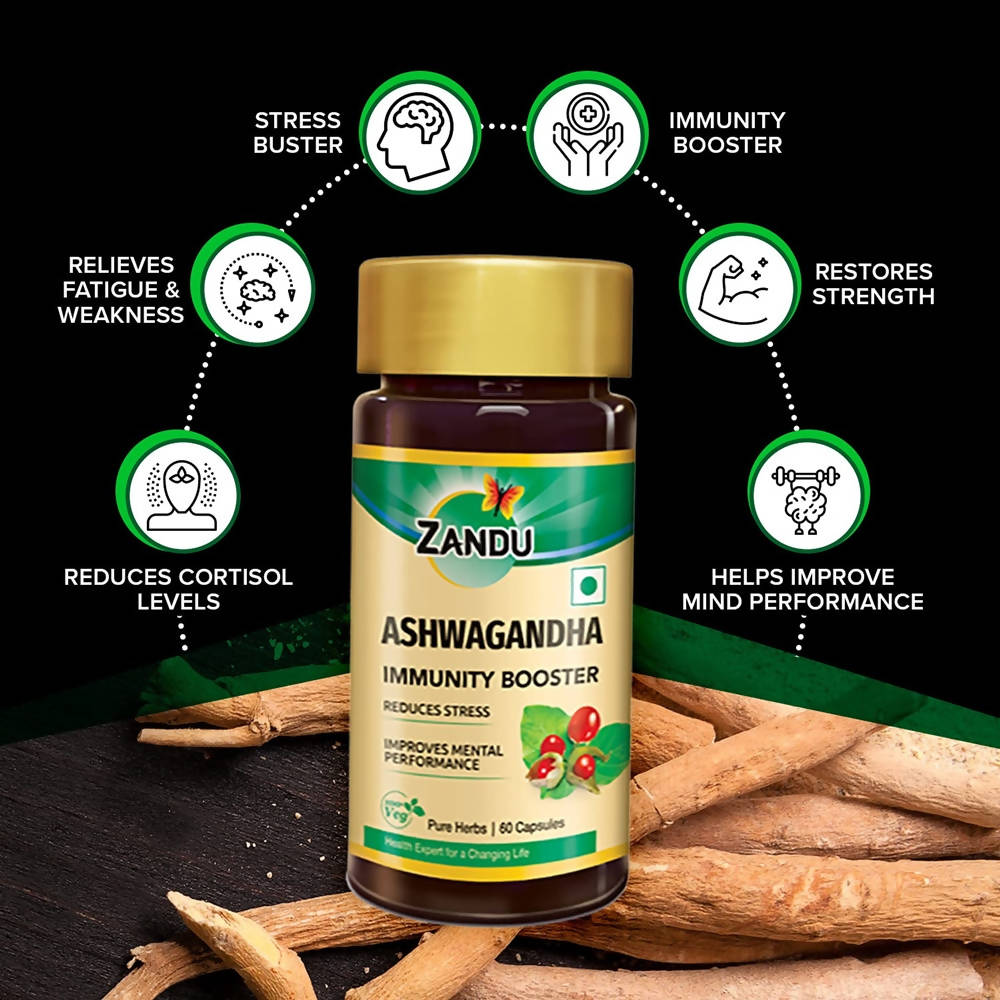 Zandu Ashwagandha Immunity Booster Capsules - Drmedicart