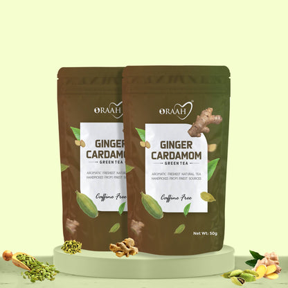 Oraah Ginger Cardamom Green Tea