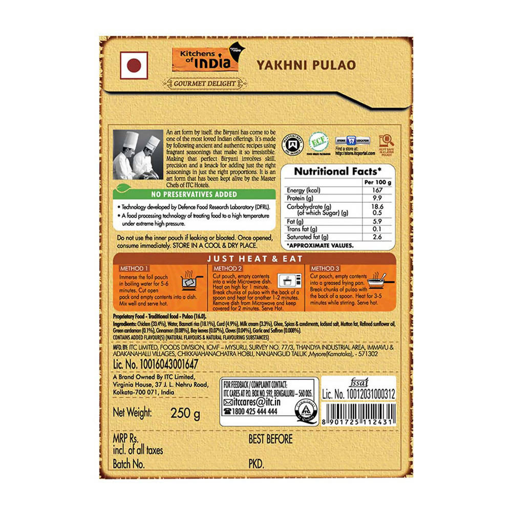 Kitchens of India Yakhni Pulao