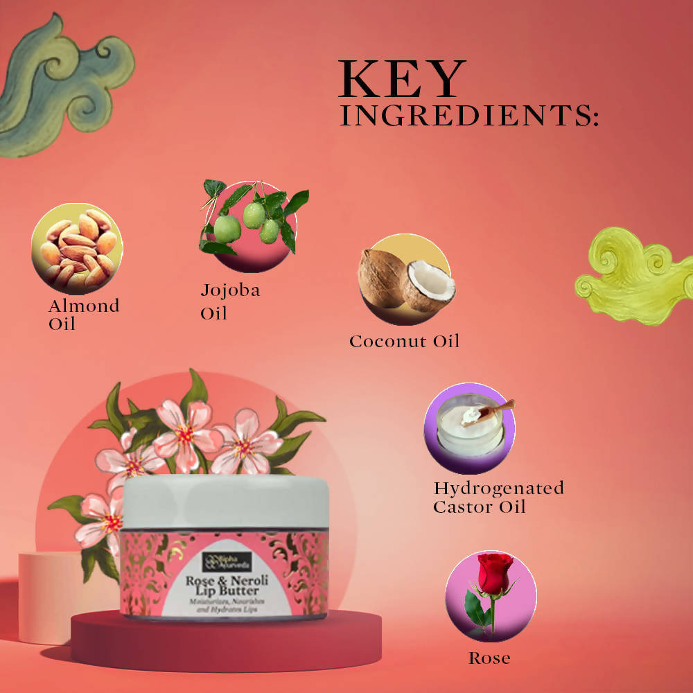 Bipha Ayurveda Rose & Neroli Lip Butter - DrMediCart