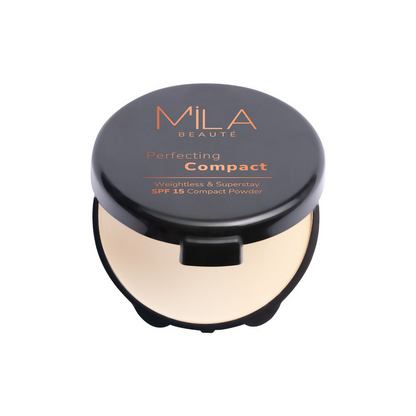 Mila Beaute Superstay Natural Matte Finish Perfecting Compact Powder with SPF 15 - Classic Ivory