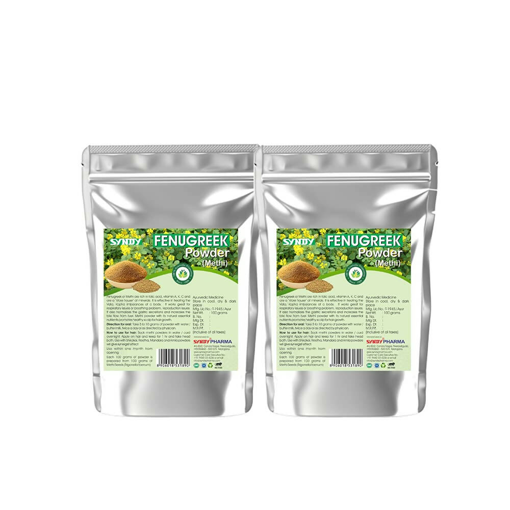 Buy Syndy Pharma Fenugreek Powder (Methi) for Hair & Skin from DrMediCart, Ship from India to USA