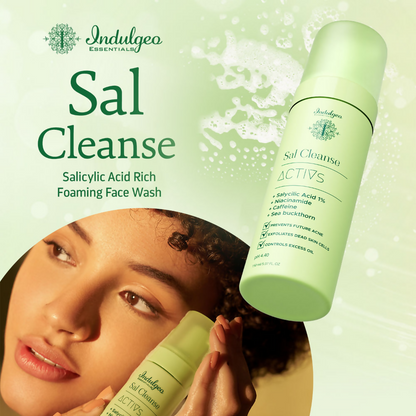 Indulgeo Essentials Sal Cleanse - Salicylic Acid Foaming Face Wash