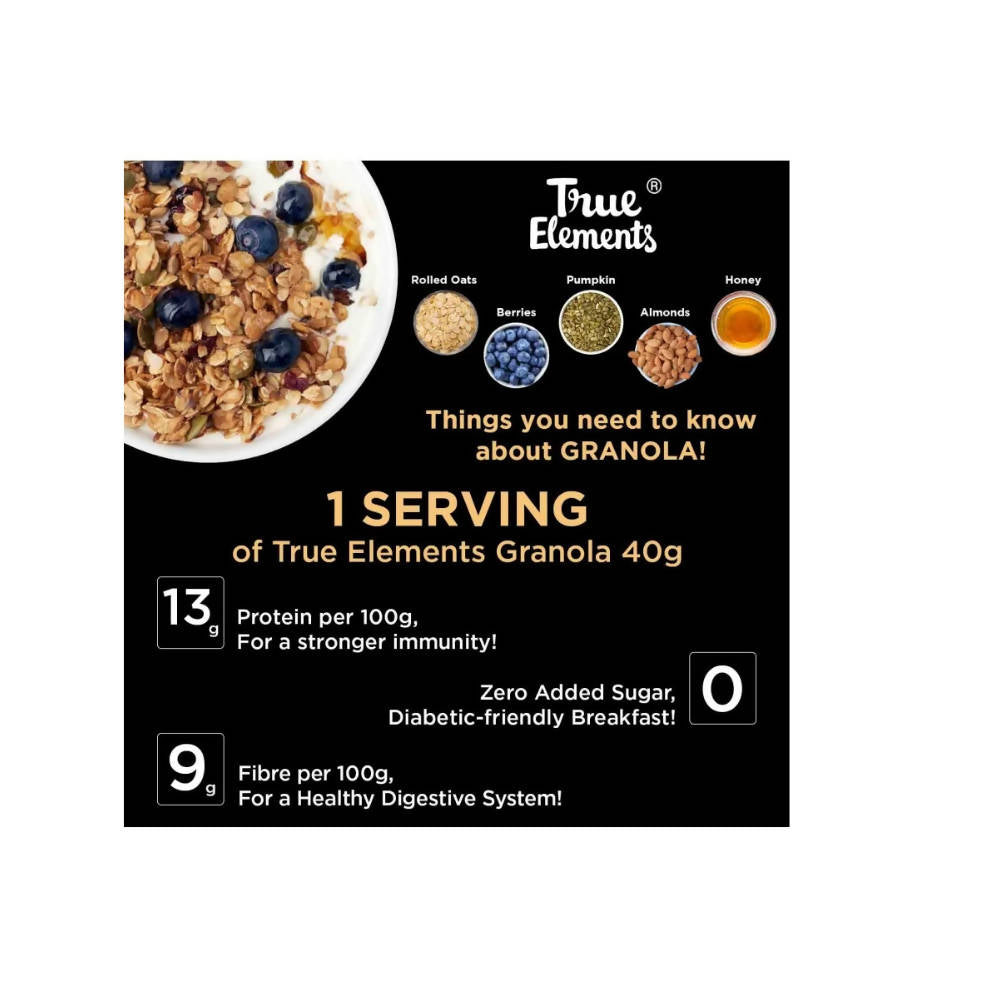 True Elements Baked Granola with Honey Crunch - Drmedicart