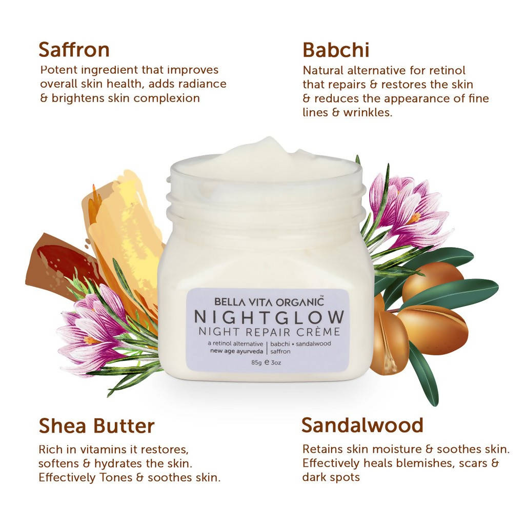 bella vita organic night glow night repair creme buy in usa
