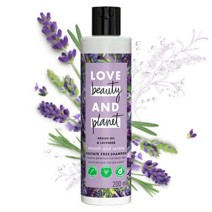 Love Beauty And Planet Argan Oil And Lavender Anti Frizz Shampoo Conditioner & Hair Serum Combo