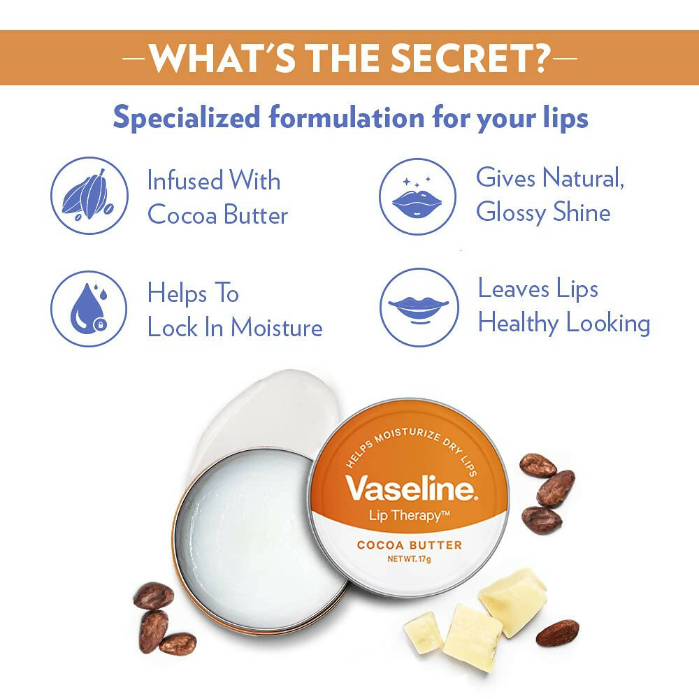 Vaseline Tin Cocoa Butter Lip Therapy - Drmedicart