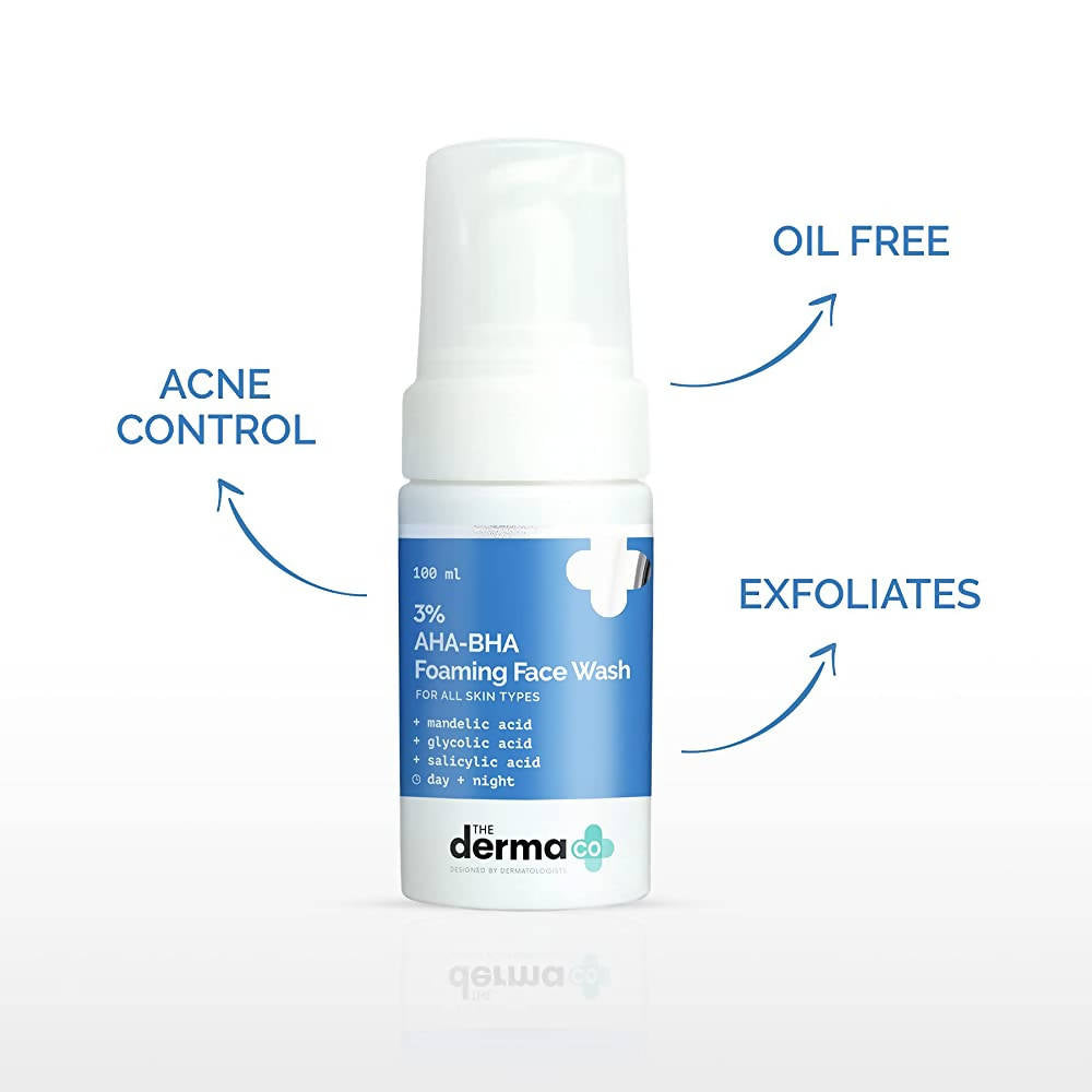 The Derma Co 3% AHA-BHA Foaming Face Wash - Drmedicart