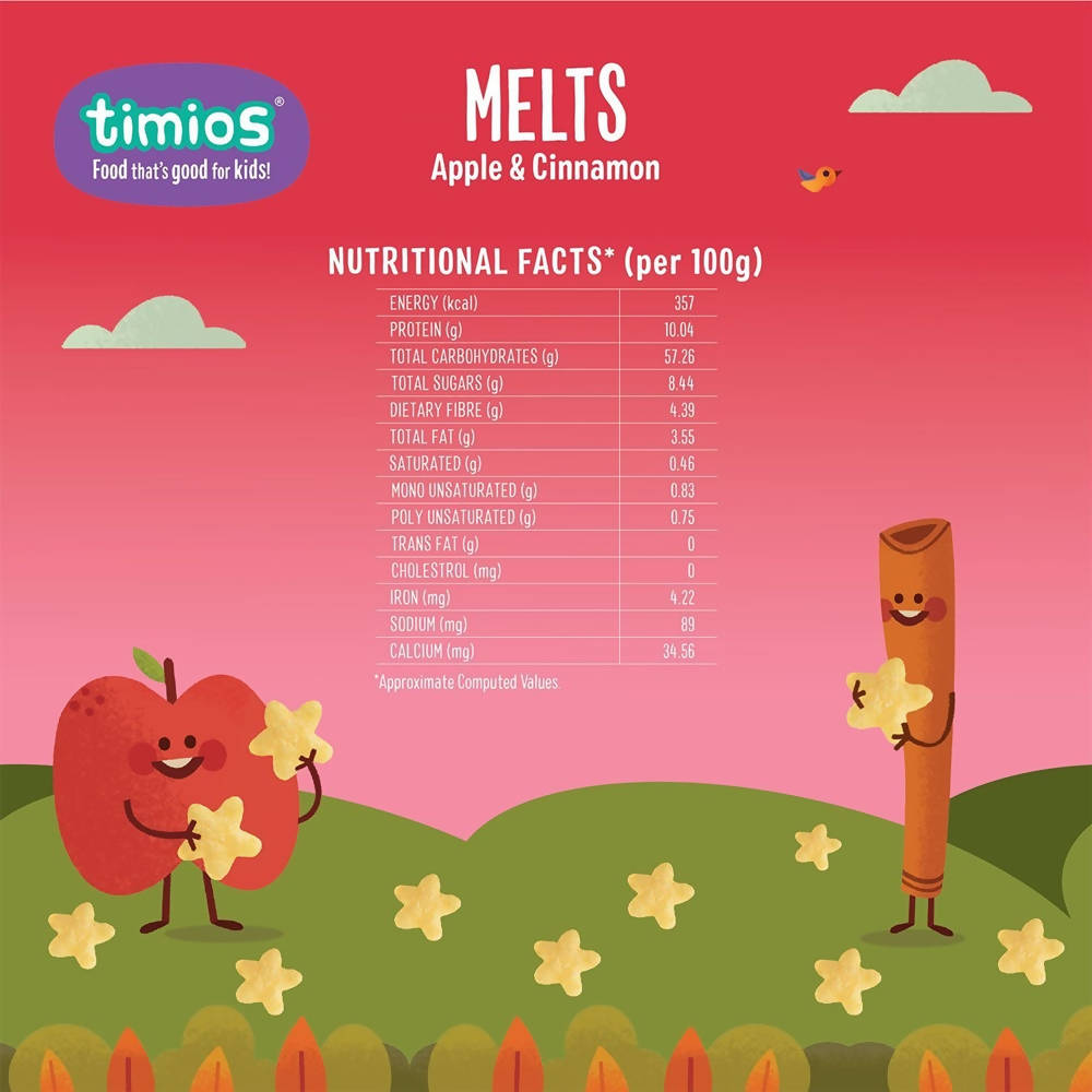 Timios Melts Apple And Cinnamon Finger Food For Babies
