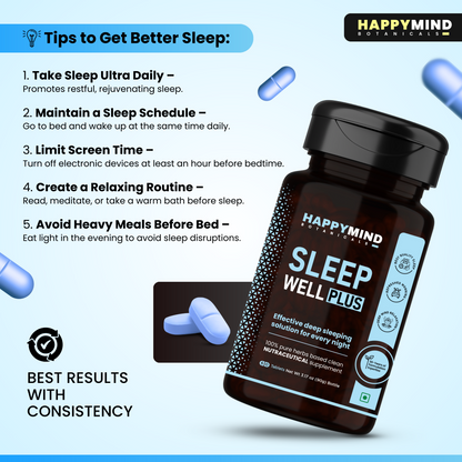 HappyMind Botanicals Sleep Well Plus Veg Tablets