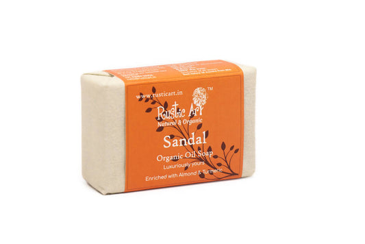 Buy Rustic Art Sandal Organic Oil Soap from DrMediCart, Ship from India to USA