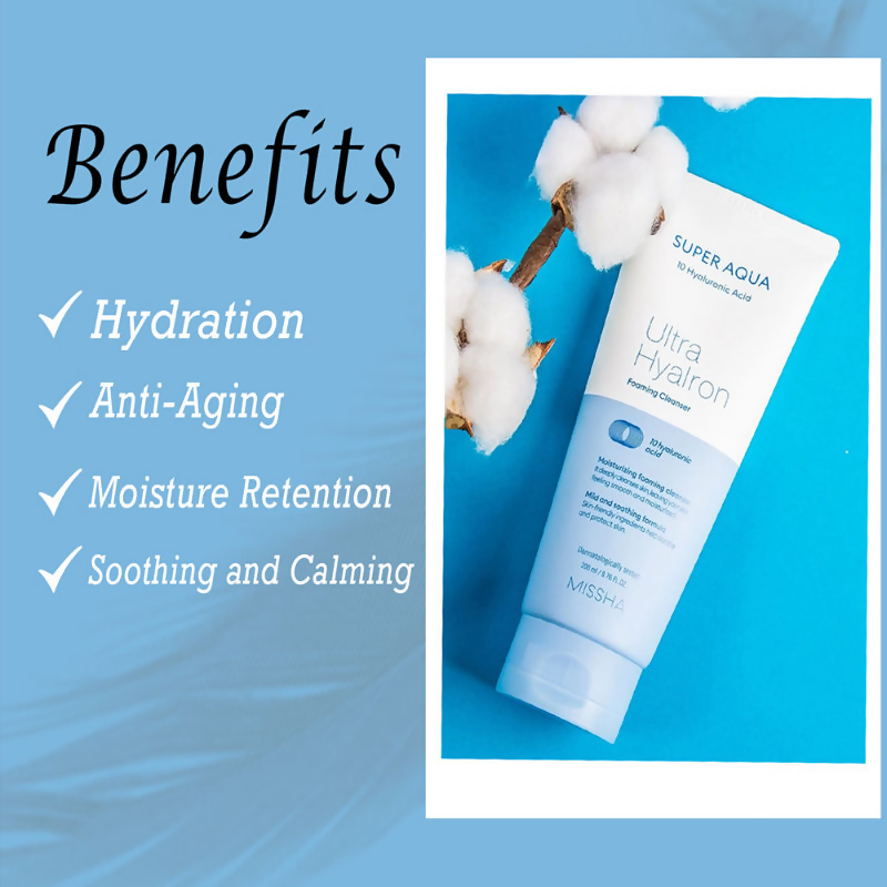 Missha Super Aqua Ultra Hyalron Foaming Cleanser
