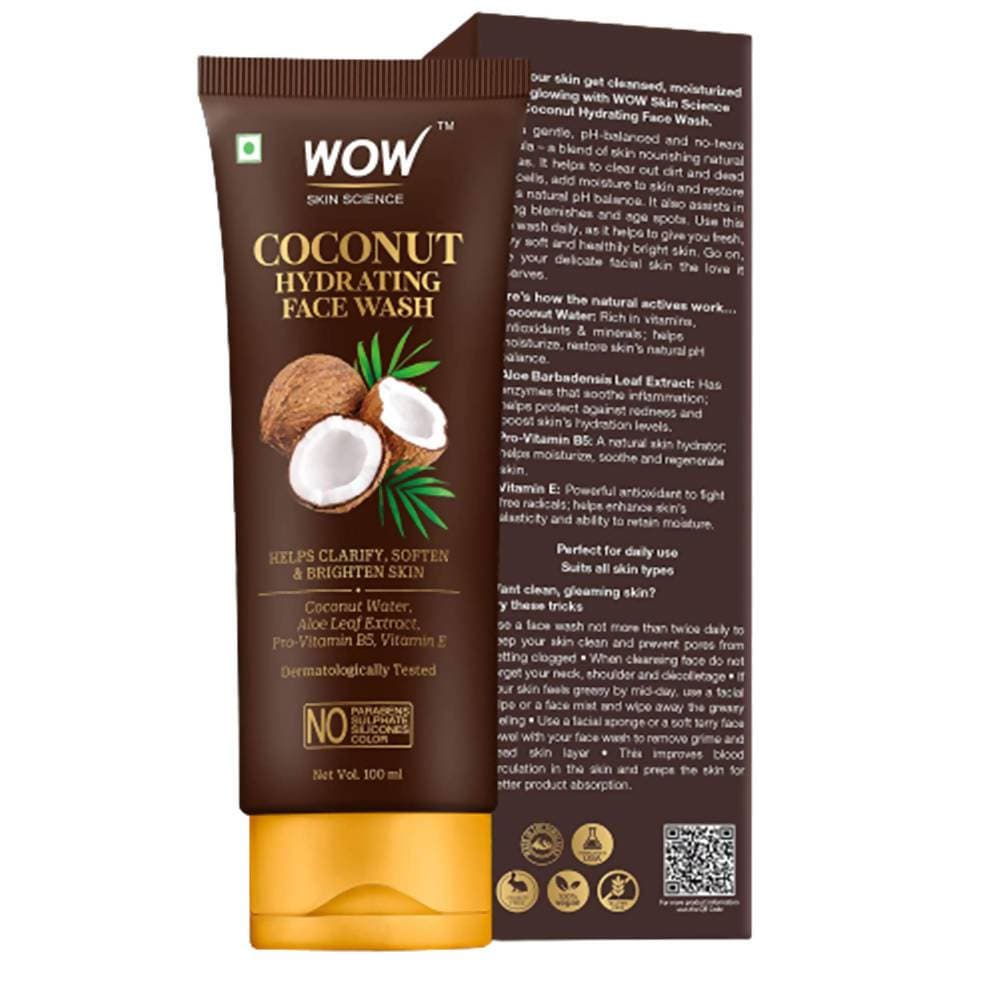 Wow Skin Science Coconut Hydrating Face Wash - Drmedicart