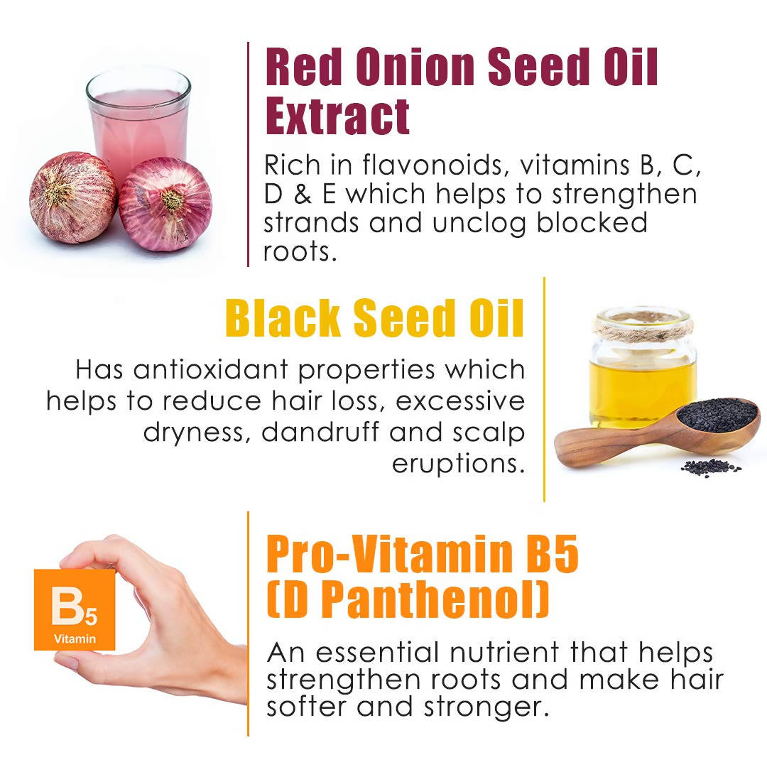 Wow Skin Science Red Onion Black Seed Oil Shampoo - Drmedicart