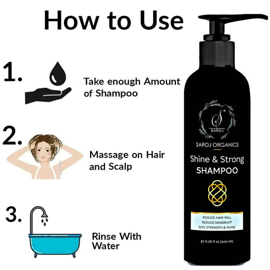 Buy Saroj Organics Shine & Strong Hair Shampoo from DrMediCart, Ship from India to USA