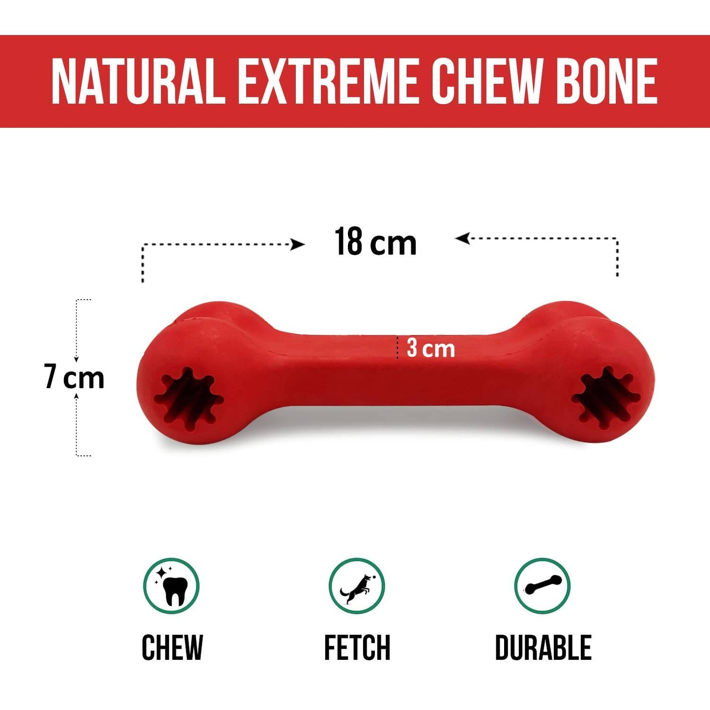 Goofy Tails Natural Rubber Dog Toys Combo