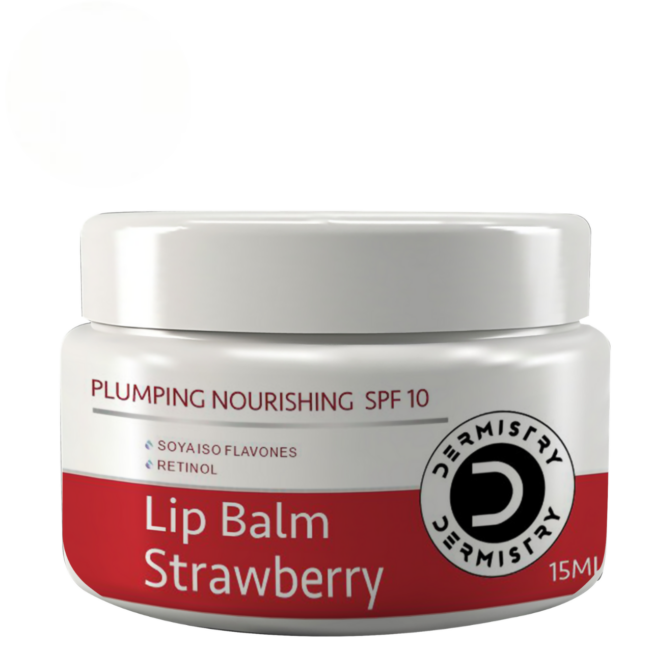 Dermistry Strawberry Lip Care Tint Balm Plumping Nourishing Retinol SPF 10 for Glossy Lips