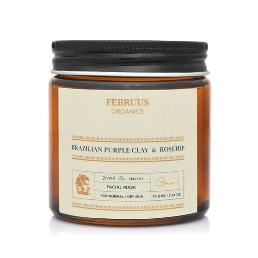 Buy Februus Organics Brazilian Purple Clay & Rosehip Facial Pack from DrMediCart, Ship from India to USA