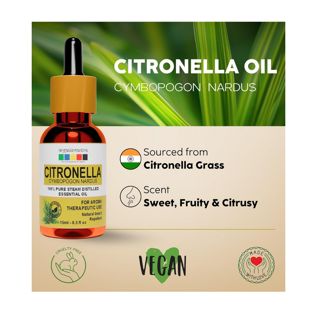 Organix Mantra Citronella Oil - 100% Natural Citronella Essential Oil