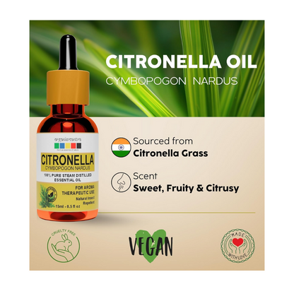 Organix Mantra Citronella Oil - 100% Natural Citronella Essential Oil