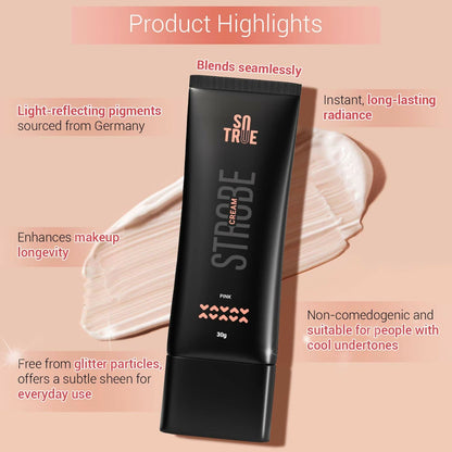 Sotrue Strobe Illuminating Cream + Moisturizer With Hyaluronic Acid - Pink