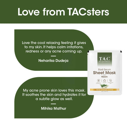 TAC - The Ayurveda Co. Eladi Serum Sheet Mask with Neem - DrMediCart