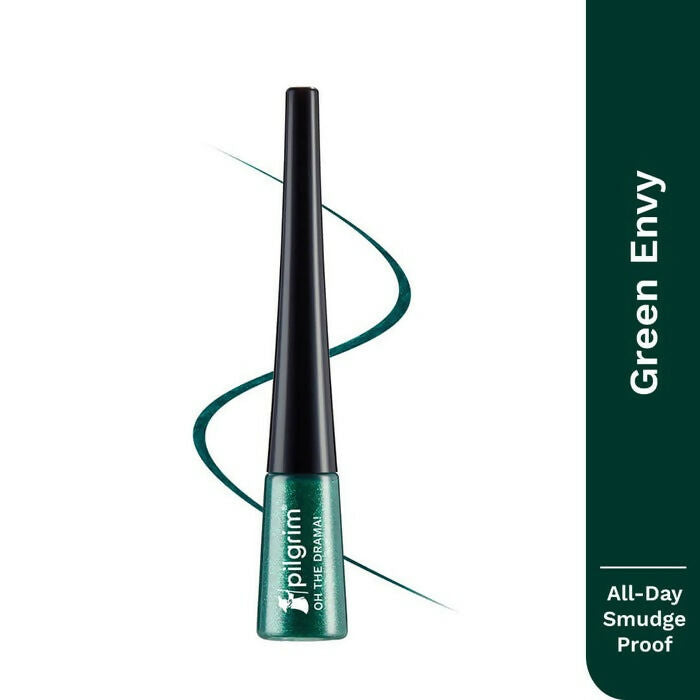 Buy Pilgrim Oh The Drama! Metallic Eyeliner Green Envy from DrMediCart, Ship from India to USA
