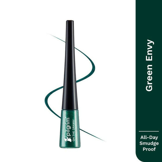 Buy Pilgrim Oh The Drama! Metallic Eyeliner Green Envy from DrMediCart, Ship from India to USA