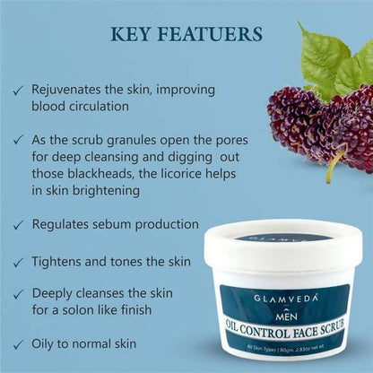 Glamveda Men Oil Control Face Scrub