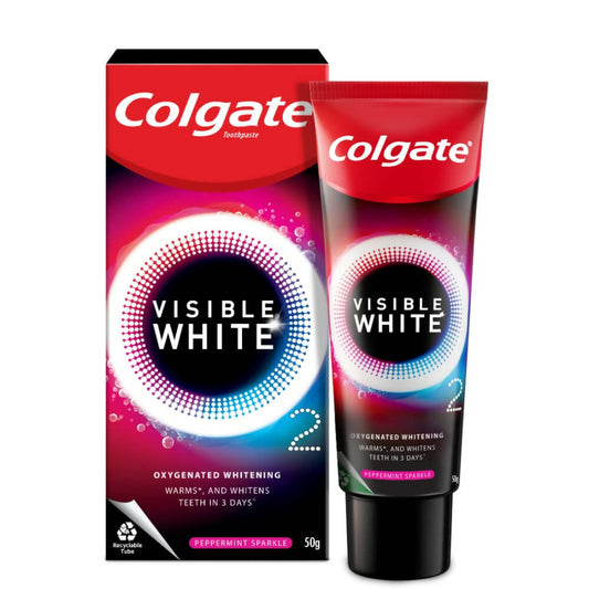 Buy Colgate Visible White O2 Teeth Whitening Toothpaste with Peppermint Sparkle from DrMediCart, Ship from India to USA